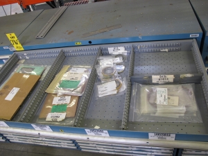 LISTA HEAVY DUTY 9-DRAWER PARTS CABINET W/ CONTENTS (W-50) LOADING & HANDLING FEE $25-